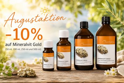 - 10% auf Mineralvit Gold  (50 ml, 100 ml, 250 ml und 500 ml)