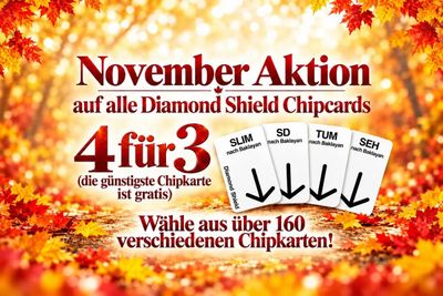 4+1 gratis auf alle Chipkarten