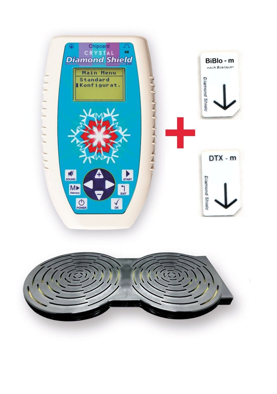 Diamond Shield Crystal Zapper + Fraktal-Verstärker + Chipkarte BIBLO und DTX