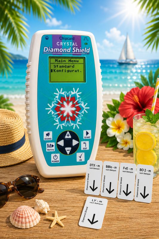 Diamond Shield Crystal Zapper + Chipkarte BIBLO, DTX, FVE, BO2 und LY