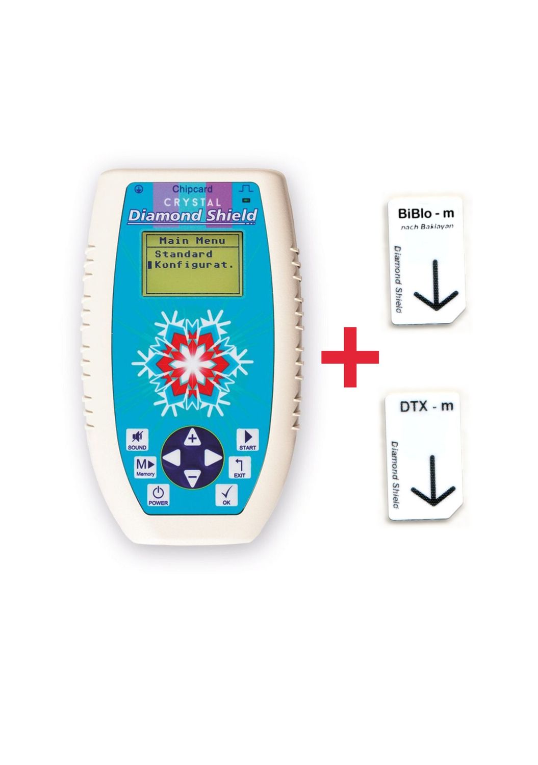 Diamond Shield Crystal Zapper + Chipkarte BIBLO, DTX