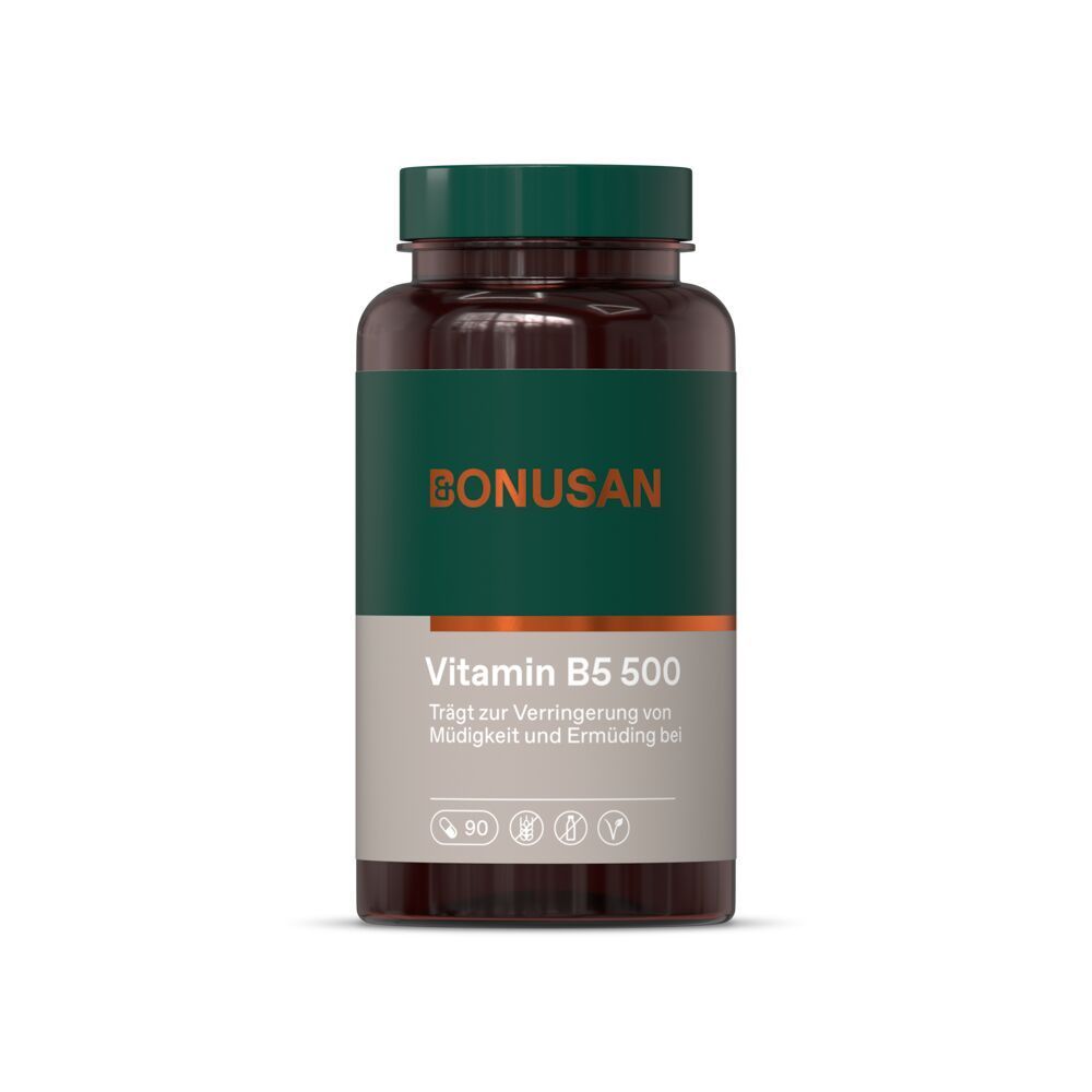 Vitamin B5 500 Pantothensäure | Kapseln 90 Stk. Vitamin B5 500 Pantothensäure | Kapseln 90 Stk.