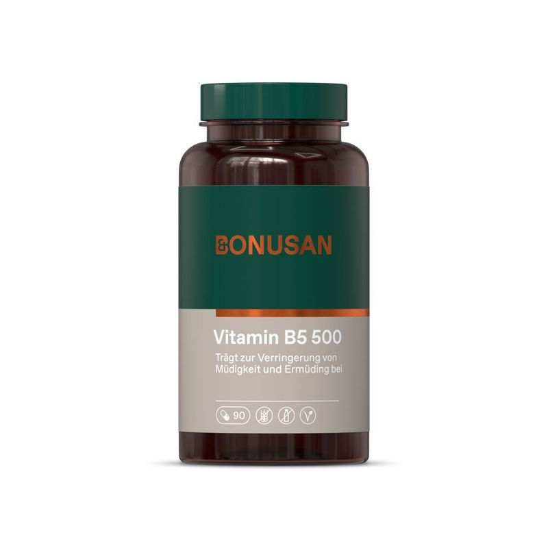 Vitamin B5 500 Pantothensäure | Kapseln 90 Stk. Vitamin B5 500 Pantothensäure | Kapseln 90 Stk.
