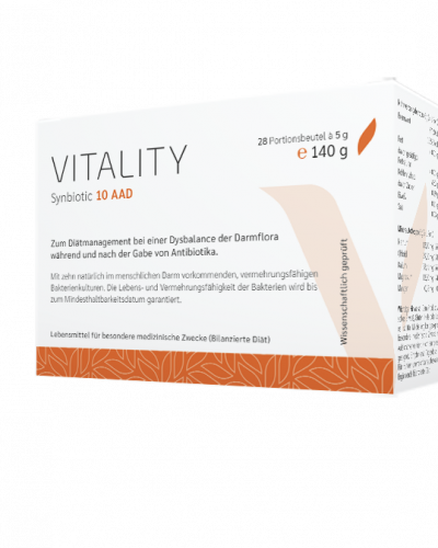 VITALITY Synbiotic 10 AAD, Das Pro zum Antibiotikum / 28 Beutel à 5g VITALITY Synbiotic 10 AAD, Das Pro zum Antibiotikum / 28 Beutel à 5g