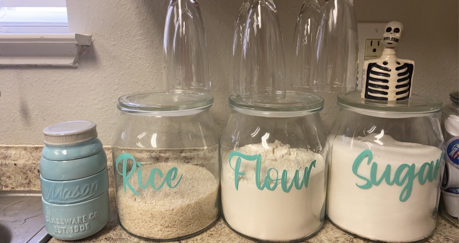Medium Custom 3 Piece Canister set