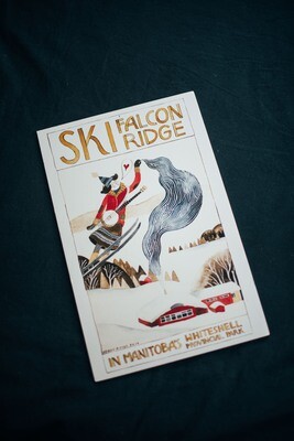 Falcon Ridge Poster: Floating Banjo Skier