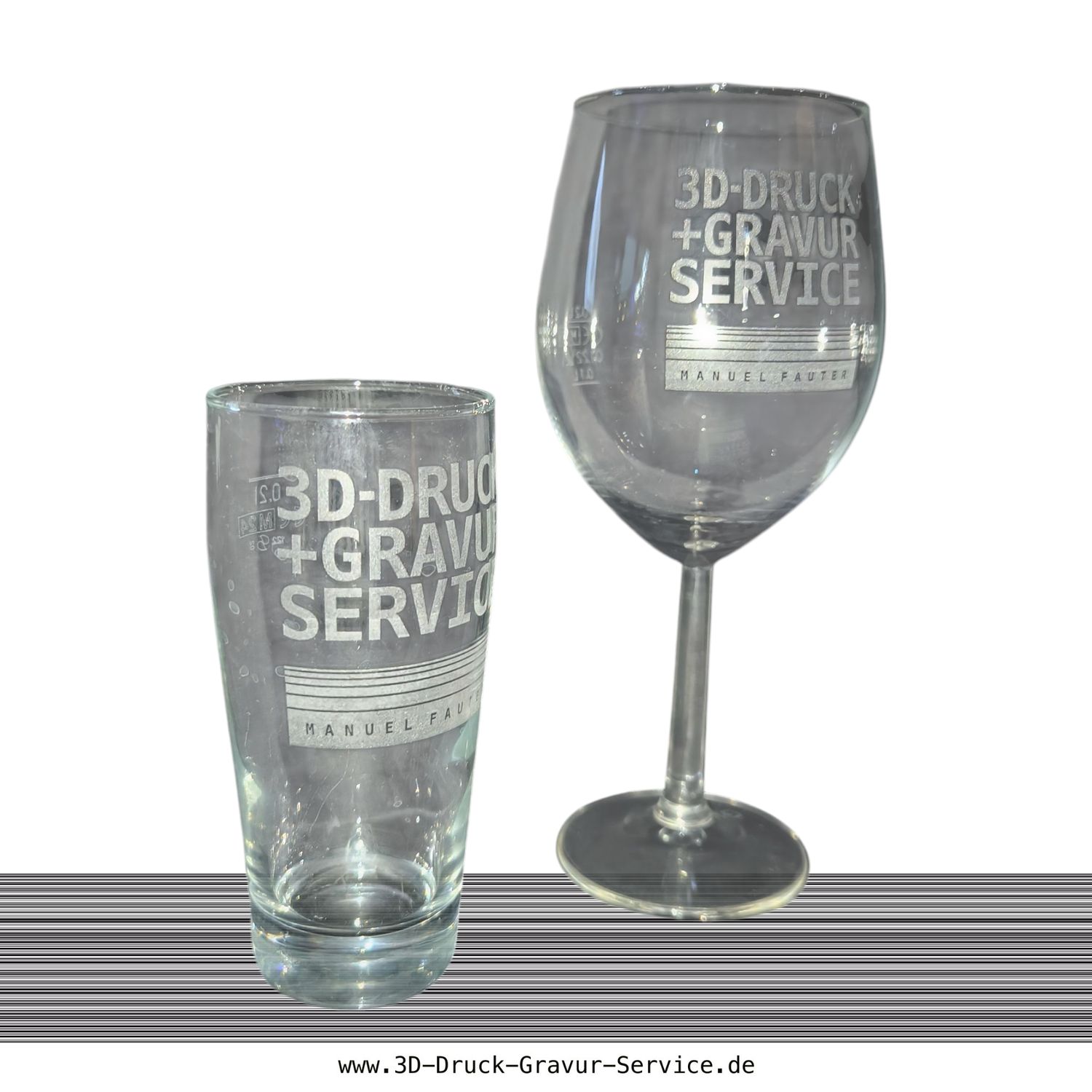 Personalisierte Glasgravur