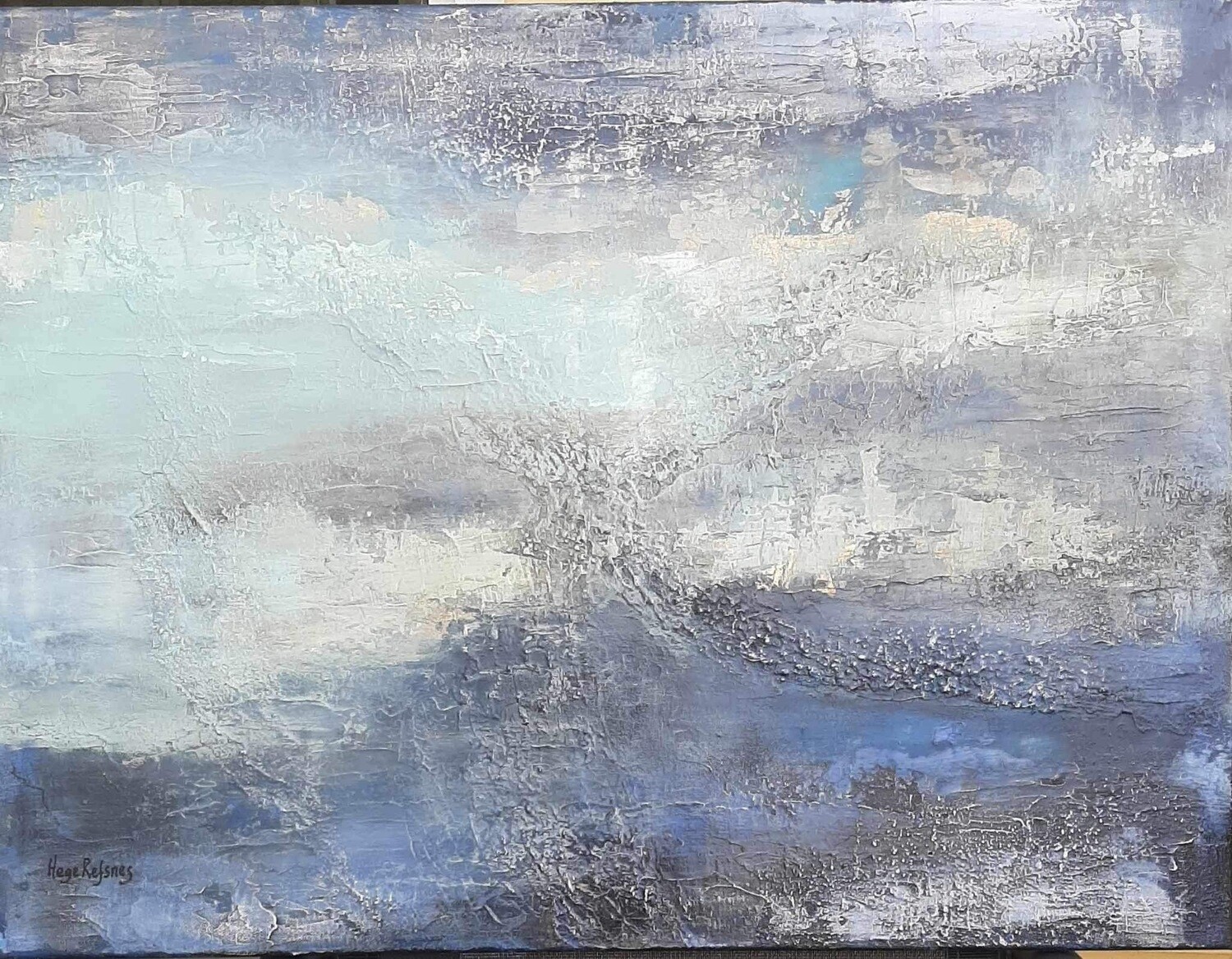 «Abstrakt himmel over sjø»