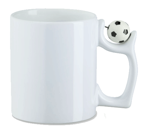 Cup with a rotating soccer ball