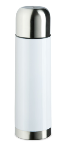 Edelstahl Thermosflasche, Farbe: weiß