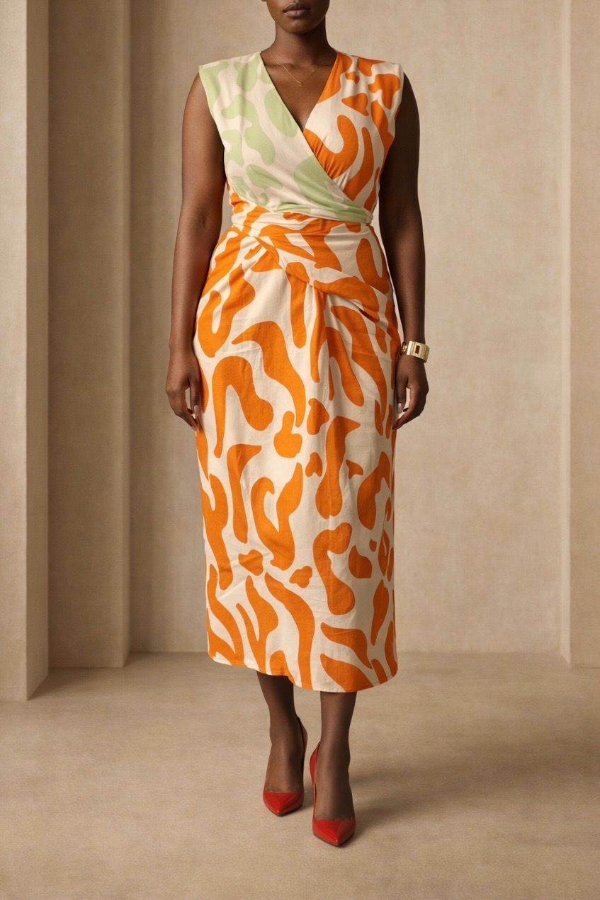 Amani Print Linen Dress