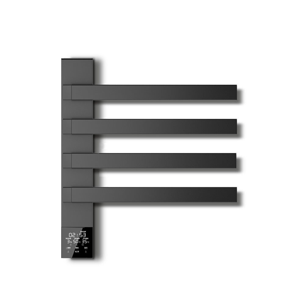 Smart Electric Heated Towel Rack Rail Black