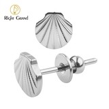 Right Grand Implant Grade Mirror Polish ASTM F136 Titanium Shell Earring Studs