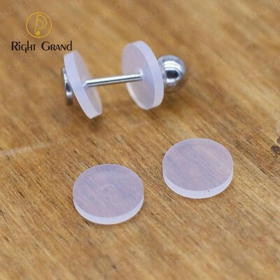 Right Grand Soft Transparent Silicone Piercing Healing Plate Disc Accessories, Suitable for 20G/18G/16G/14G Piercings