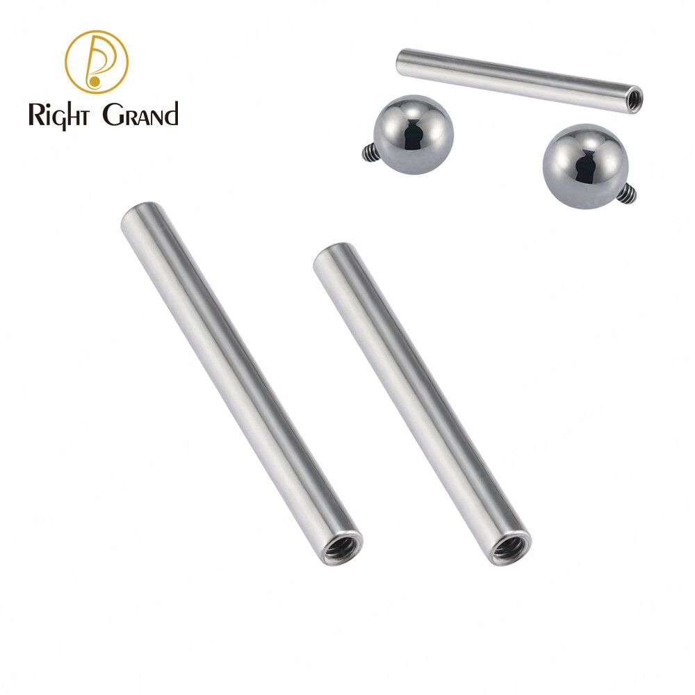 Right Grand ASTM F136 Implant Grade Titanium Internally Threaded Barbell Shaft