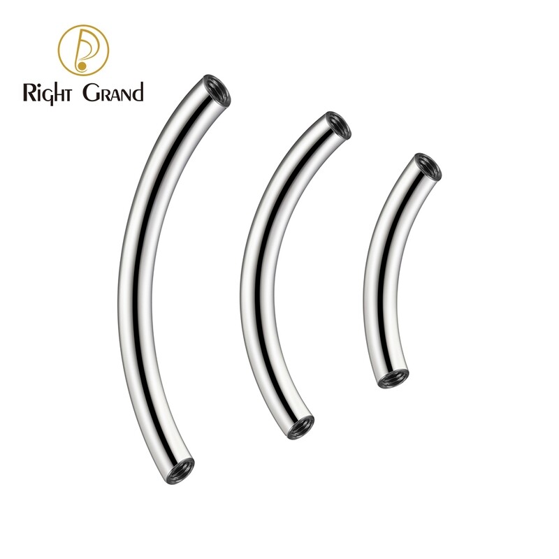 Right Grand 5pcs/lot Right Grand ASTM F136 Titanium 16G Internally Threaded Curved Barbells Jewelry Accessories for Eyebrow Rook Piercing