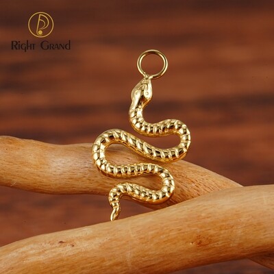 Titanium Snake Shaped Charm Pendant for Ear Lobe Small Hoop Huggie Dangle Earring Jewelry Making DIY Craft