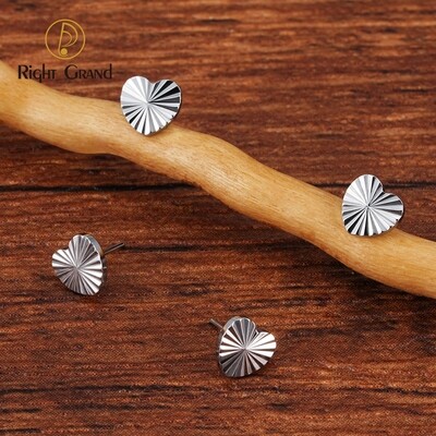 Right Grand ASTM F136 Titanium Threadless Push Pin Heart Top End for Tragus Helix Cartilage Conch Nose Stud Ring Piercing