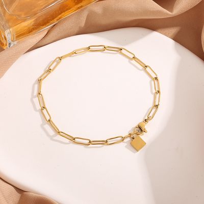 Right Grand Dainty High Quality Minimalist Fashion Jewelry Waterproof 18K Gold Plated Stainless Steel Chain Bracelets Fashion Jewelry