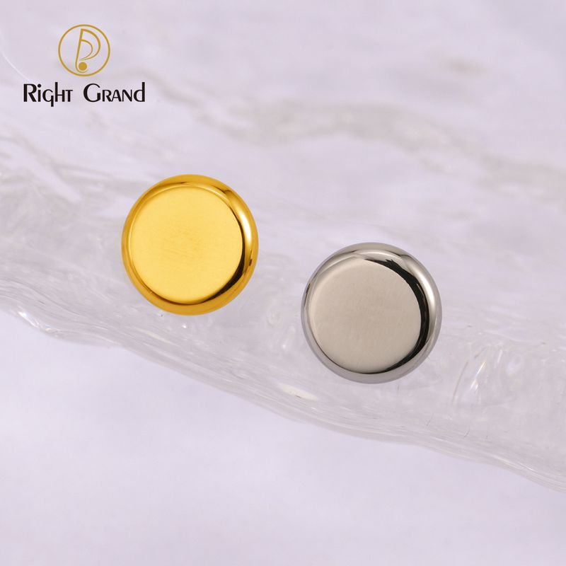 Right Grand ASTM F136 Titanium Flat Disc Stud Earring 16G Round Disc Cartilage Helix Tragus Labret Stud Piercing top