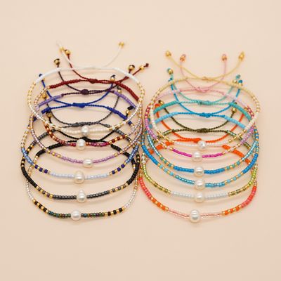 Right Grand Bohemian Handmade Women Girls Fashion Jewelry Adjustable Natural Freshwater Pearl Women Bead Bracelet