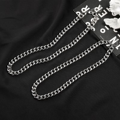 Right Grand Non Tarnish Waterproof Hip Hop Fashion Jewelry Stainless Steel Cuban Link Chain Necklace For Man Women