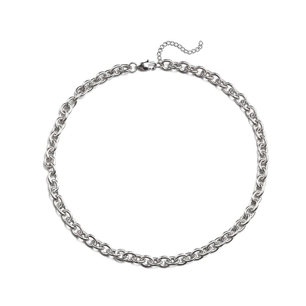 Right Grand High Quality Simple Wholesale Hip Hop Fashion Jewelry Stainless Steel Chain Necklace For Man Women, color: Steel