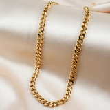 Right Grand Cadena de oro 14k 18k hip hop jewelry fashion thick stainless steel gold plated cuban link chain women