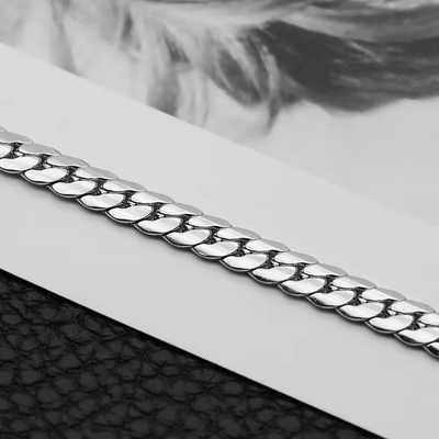 Right Grand Wholesale Hip Hop Simple Fashion Male Jewelry Stainless Steel Flat Side Chain Necklace Men