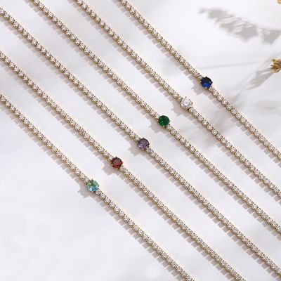 Right Grand Wholesale Waterproof Delicate Women Fashion Luxury 316L Stainless Steel Jewelry 18K Gold Plated Cubic Zirconia Tennis Bracelet