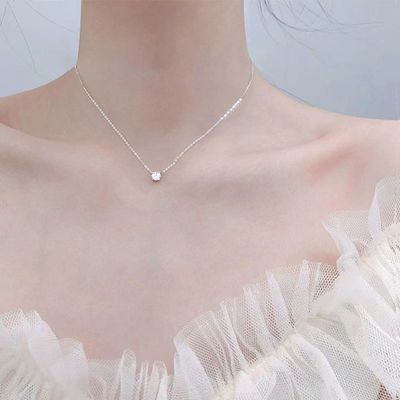 Right Grand Wholesale Dainty Luxury Woman Fashion Statement Jewelry Stainless Steel Diamond Zircon Pendant Necklace
