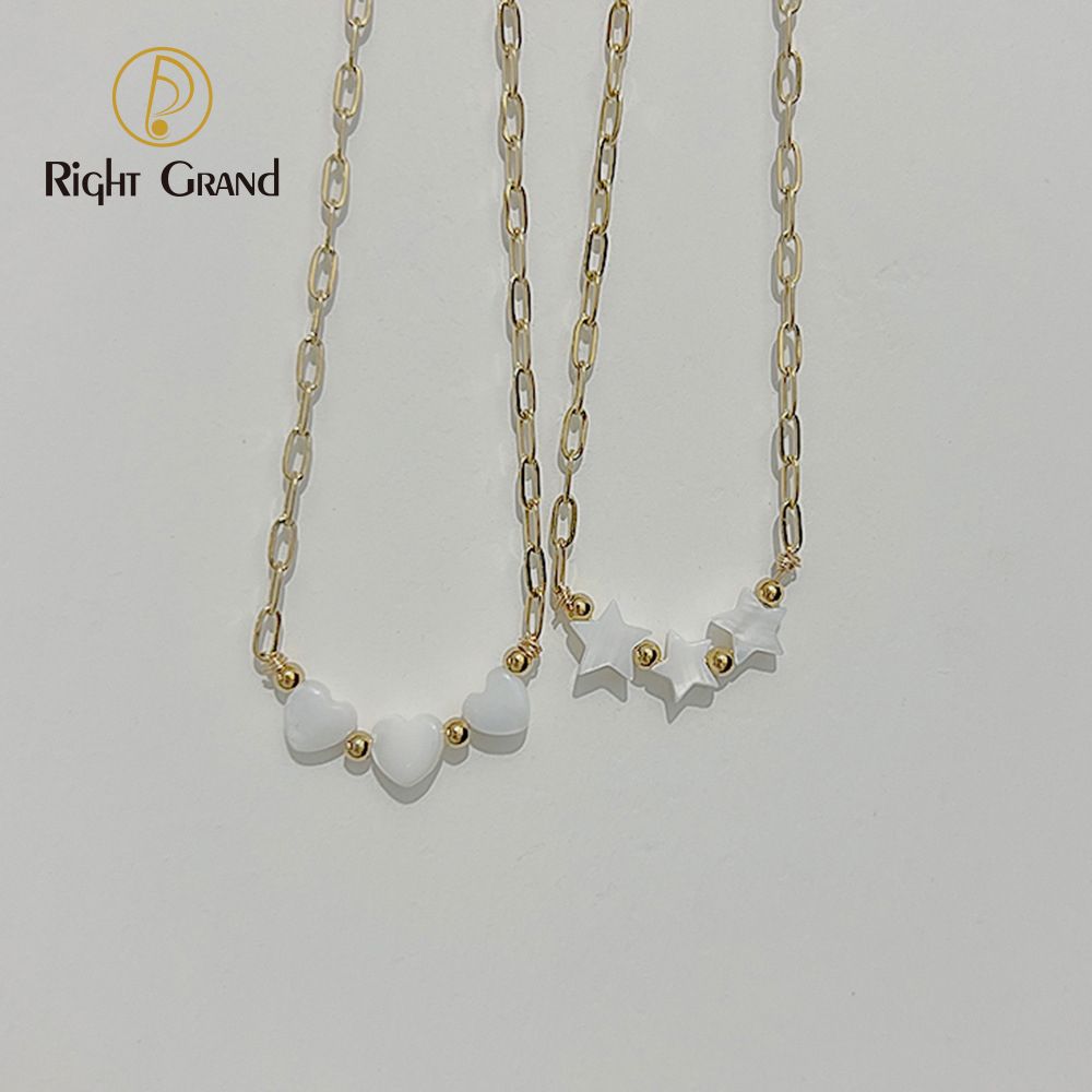 Right Grand New Simple Fashion Jewelry 2024 Beach Ocean Style Hawaii Love Heart Star Pendant Mother Of Pearl Shell Necklace
