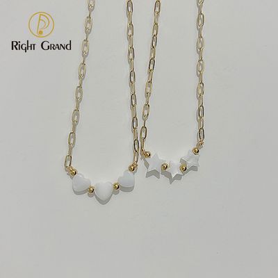 Right Grand New Simple Fashion Jewelry 2024 Beach Ocean Style Hawaii Love Heart Star Pendant Mother Of Pearl Shell Necklace