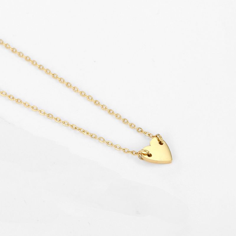 Right Grand Minimalist Dainty Trending Gifts Jewelry Women Stainless Steel Gold Plated Tiny Heart Pendant Necklace