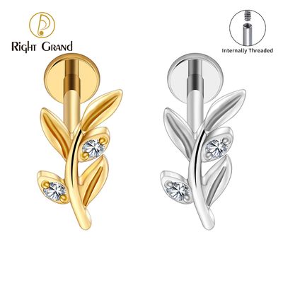 Right Grand ASTM F136 Titanium 16G Internal Thread Tree Branch Cartilage Earring Helix Stud Tragus Labret Piercing Jewelry Right Grand ASTM F136 Titanium 16G Internal Thread Tree Branch Cartilage Earring Helix Stud Tragus Labret Piercing Jewelry