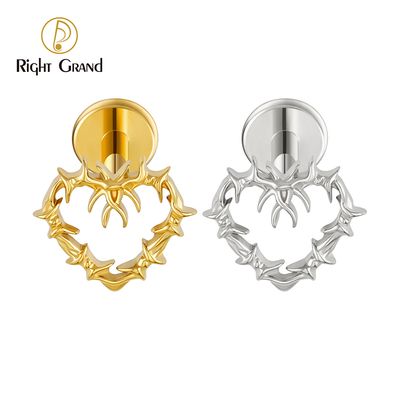 Right Grand ASTM F136 Titanium 16G Internal Thread Tiny Hollow Heart Flat Back Stud Gothic Cartilage Tragus Helix Stud Earring Labret Piercing Right Grand ASTM F136 Titanium 16G Internal Thread Tiny Hollow Heart Flat Back Stud Gothic Cartilage Tragus Helix Stud Earring Labret Piercing