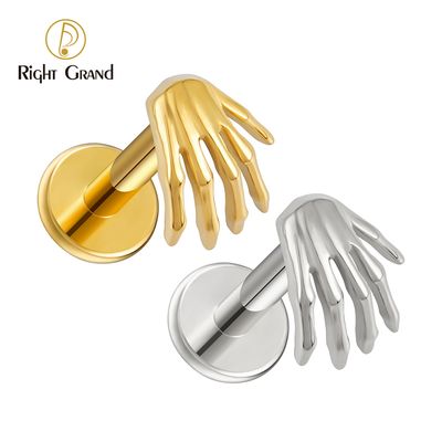 Right Grand ASTM F136 Titanium 16G Internal Thread Mini Skeleton Hand Screw Back Earring Gothic Skull Tragus Helix Stud Piercing Body Jewelry Right Grand ASTM F136 Titanium 16G Internal Thread Mini Skeleton Hand Screw Back Earring Gothic Skull Tragus Helix Stud Piercing Body Jewelry