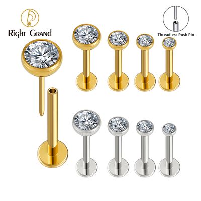 Right Grand ASTM F136 Titanium 16G Threadless Push Pin Bezel Setting Cz Cartilage Earring Punk Helix Tragus Conch Snug Ear Labret Piercing Jewelry Right Grand ASTM F136 Titanium 16G Threadless Push Pin Bezel Setting Cz Cartilage Earring Punk Helix Tragus Conch Snug Ear Labret Piercing Jewelry