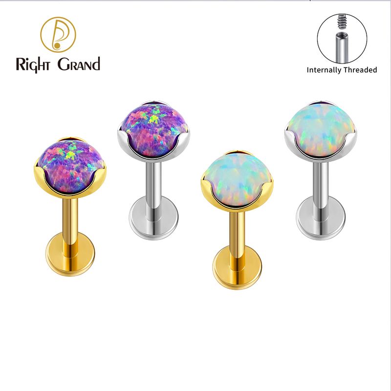 Right Grand ASTM F136 Titanium 3/4/5mm Opal Flat Back Earring 16G Dainty Tragus Nose Cartilage Medusa Stud Lip Piercing Jewelry Right Grand ASTM F136 Titanium 3/4/5mm Opal Flat Back Earring 16G Dainty Tragus Nose Cartilage Medusa Stud Lip Piercing Jewelry
