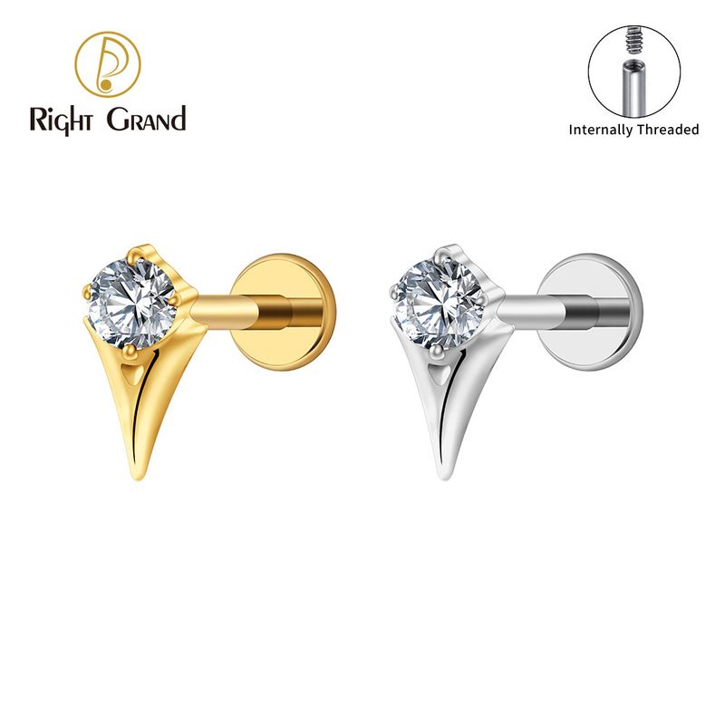 Right Grand ASTM F136 Titanium 16G Internal Threaded Tulip Cartilage Earring 16G Flat Back Labret Stud Tragus Helix Piercing Jewelry Right Grand ASTM F136 Titanium 16G Internal Threaded Tulip Cartilage Earring 16G Flat Back Labret Stud Tragus Helix Piercing Jewelry