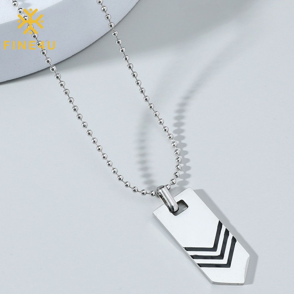 Right Grand Hip Hop Fashion Bijoux Men Necklace Fashion Hip Hop Stainless Steel Arrow Pendant Necklace