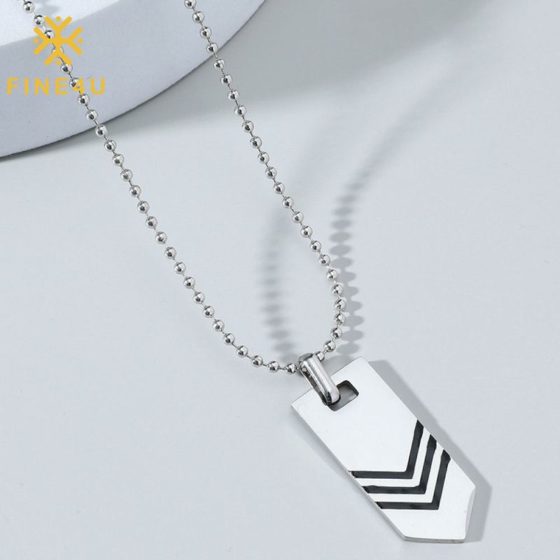 Right Grand Hip Hop Fashion Bijoux Men Necklace Fashion Hip Hop Stainless Steel Arrow Pendant Necklace