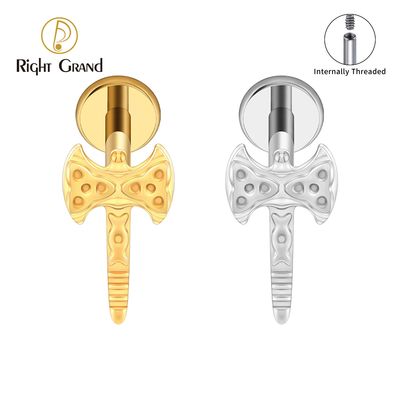 Right Grand ASTM F136 Titanium Internal Thread Gothic Axe Stud Earring 16G Tiny Hatchet Cartilage Helix Tragus Labret Lip Piercing Retro Jewelry Right Grand ASTM F136 Titanium Internal Thread Gothic Axe Stud Earring 16G Tiny Hatchet Cartilage Helix Tragus Labret Lip Piercing Retro Jewelry