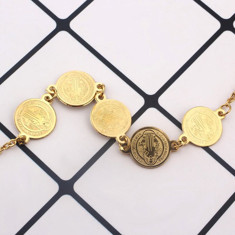 Right Grand Religious Blessing Jewelry Stainless Steel Saint St Benedict Medal Charm Rosary Catholic Bracelet