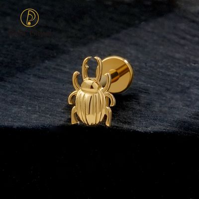 Right Grand ASTM F136 Titanium Internal Thread Insect Stud Earring 16G Helix Stud Tragus Cartilage Labret Monroe Piercing Jewelry