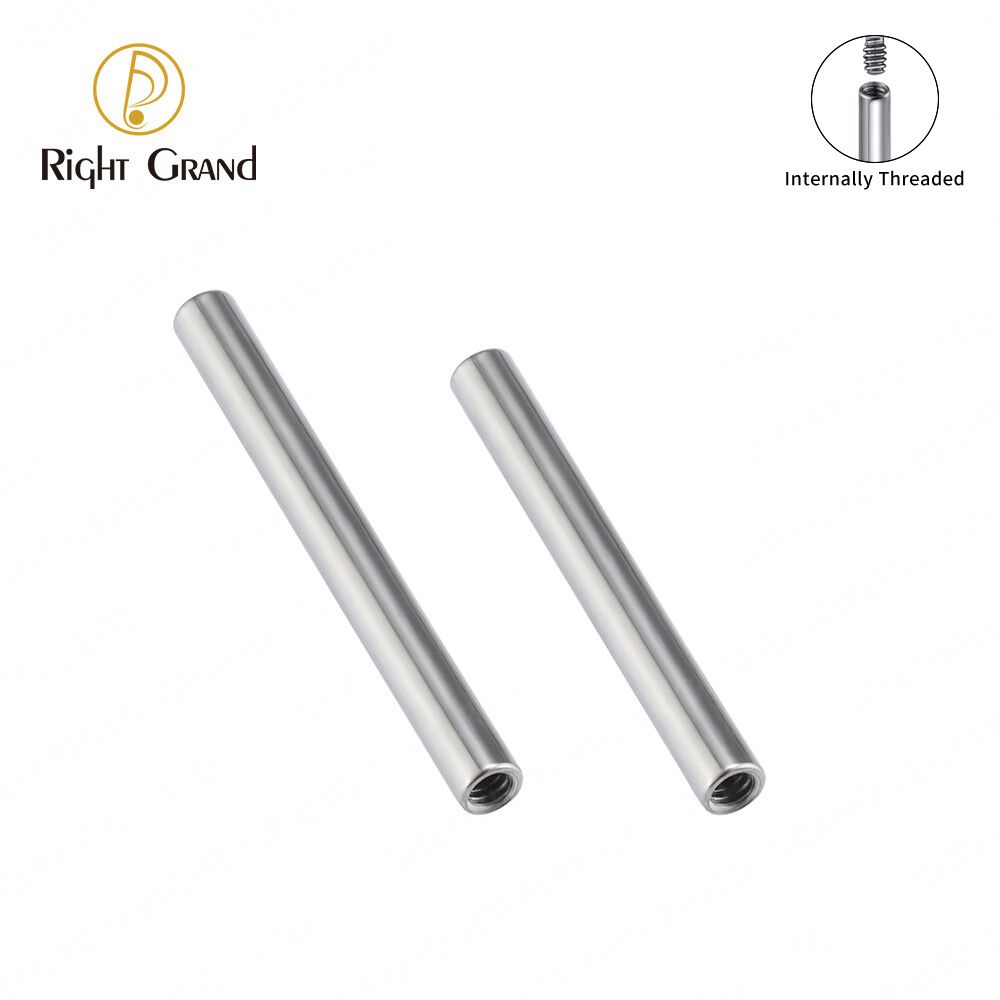 Right Grand ASTM F136 Implant Grade Titanium Internally Threaded Barbell Shaft