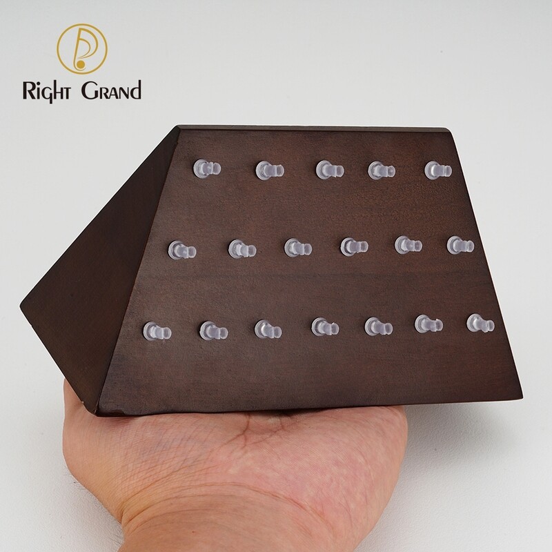Right Grand High Quality Beech Wooden Display for 14G 16G Nipple Belly Button Nose Hoop Clicker Segment Ring Piercing Jewelry