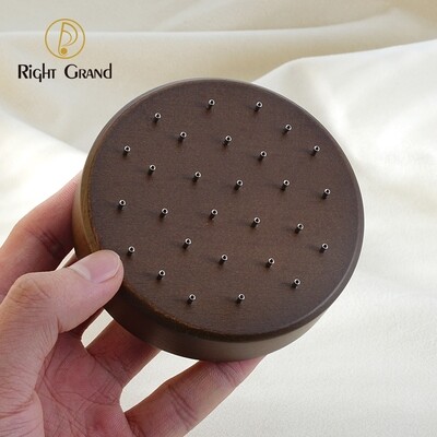 Right Grand High Quality Beech Wood Display Stand for 16G/14G/Threadless Push Pin Piercing Body Jewelry Modern Display Holder with 28 Posts