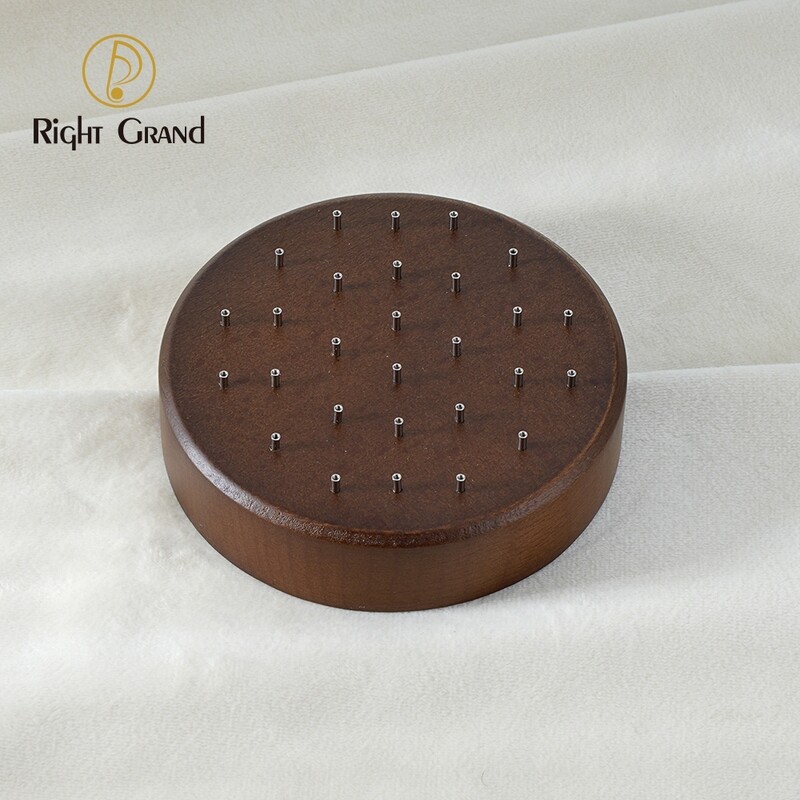 Right Grand High Quality Beech Wood Display Stand for 16G/14G/Threadless Push Pin Piercing Body Jewelry Modern Display Holder with 28 Posts