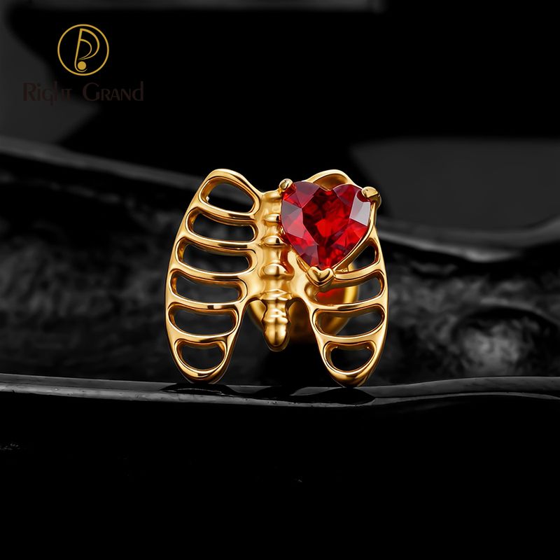 Right Grand ASTM F136 Titanium 16G Internal Thread Thorax Heart CZ Labret Stud Helix Conch Cartilage Tragus Flat Back Piercing